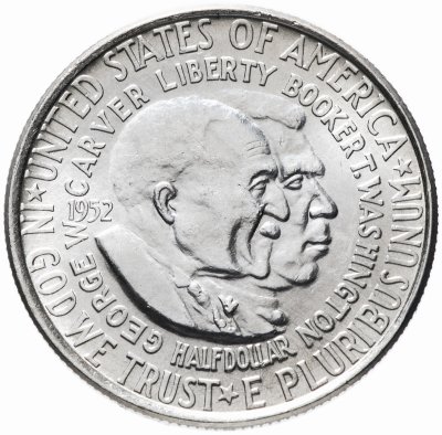 купить США 50 центов (1/2 доллара) 1952 "Джордж Вашингтон Карвер и Букер Талиафер Вашингтон"