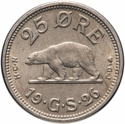 купить Гренландия 25 эре 1926 год