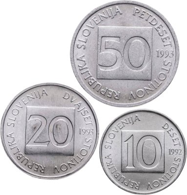 купить Словения набор монет 1992-1993 (3 штуки) Животные