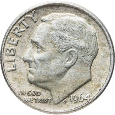 купить США 10 центов (one dime) 1964 D
