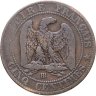 Купить Франция 5 сантимов (centimes) 1855 BB знак монетного двора: "BB" - Страсбург, император Наполеон III