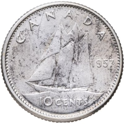 купить Канада 10 центов (cents) 1957