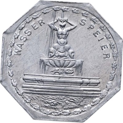 купить Германия (Нюрнберг) нотгельд 20 пфеннигов 1921 "Горгульи" трамвайный жетон