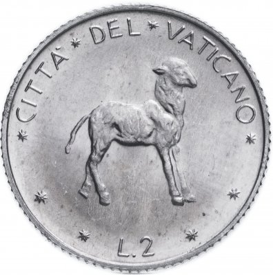 купить Ватикан 2 лиры 1970