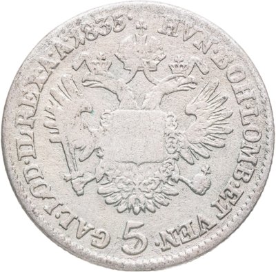купить Австрия 5 крейцеров (kreuzer) 1835