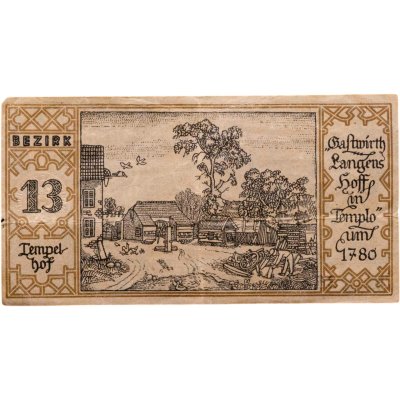 купить Германия, провинция Темпельхоф 50 пфеннигов 1921