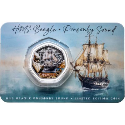 купить Соломоновы Острова 50 центов 2025 "Корабль «Beagle» - Чарльз Дарвин. Залив Понсонби" в коинкарте