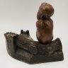 Купить Подсвечник "Мальчик на бревне", металл, СССР, 1970-1990 гг.