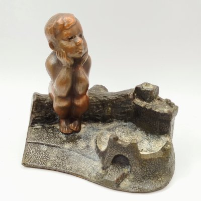 купить Подсвечник "Мальчик на бревне", металл, СССР, 1970-1990 гг.