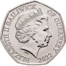 Купить Гернси 50 пенсов 2022 "Титулы Королевы - Королева Великобритании"