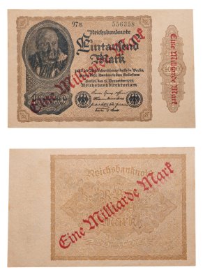 купить Германия 1000000000 марок 1923 на 1000 марок 1922