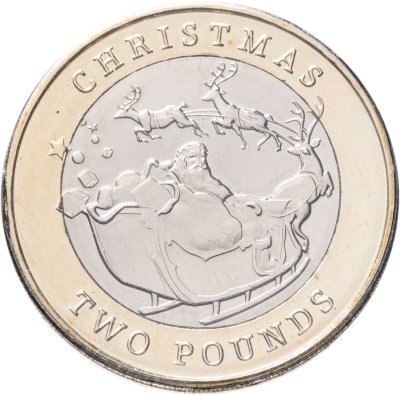 купить Гибралтар 2 фунта (pounds) 2020 "Рождество" в коинкарте