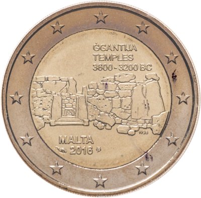 купить Мальта 2 евро (euro) 2016 Доисторические города Мальты - Джгантия в коинкрте