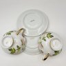Купить Набор чайных пар винтажный, с цветочным декором на 2 персоны (в подарочной упаковке), Veroni, фарфор, деколь, золочение, Польша, 1990-2010 гг.