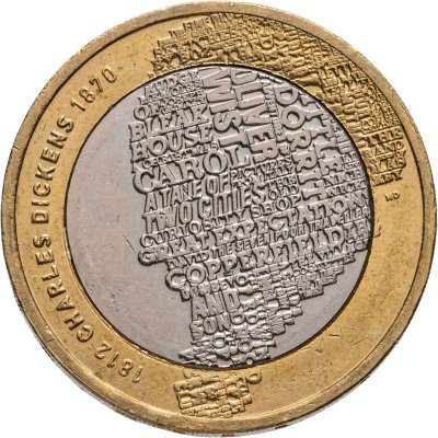 купить Великобритания 2 фунта (pounds) 2012 "200 лет со дня рождения Чарльза Диккенса"