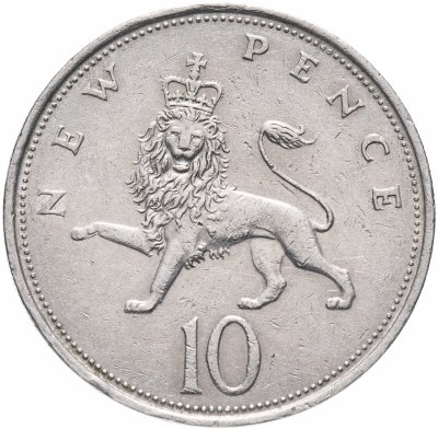 купить Великобритания 10 новых пенсов (new pence) 1968-1981