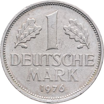 купить Германия 1 марка 1976, знак монетного двора: "F" - Штутгарт