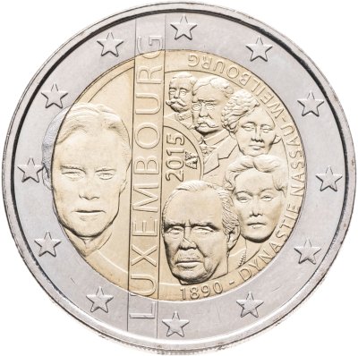купить Люксембург 2 евро (euro) 2015 125-летие династии Нассау-Вейльбург