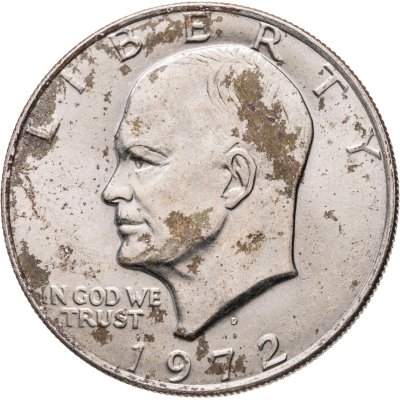купить США 1 доллар (dollar) 1972 доллар Эйзенхауэра знак монетного двора "D" - Денвер
