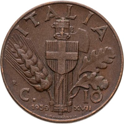 купить Италия 10 чентезимо (centesimi) 1932