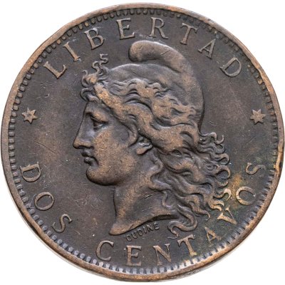 купить Аргентина 2 сентаво (centavos) 1884