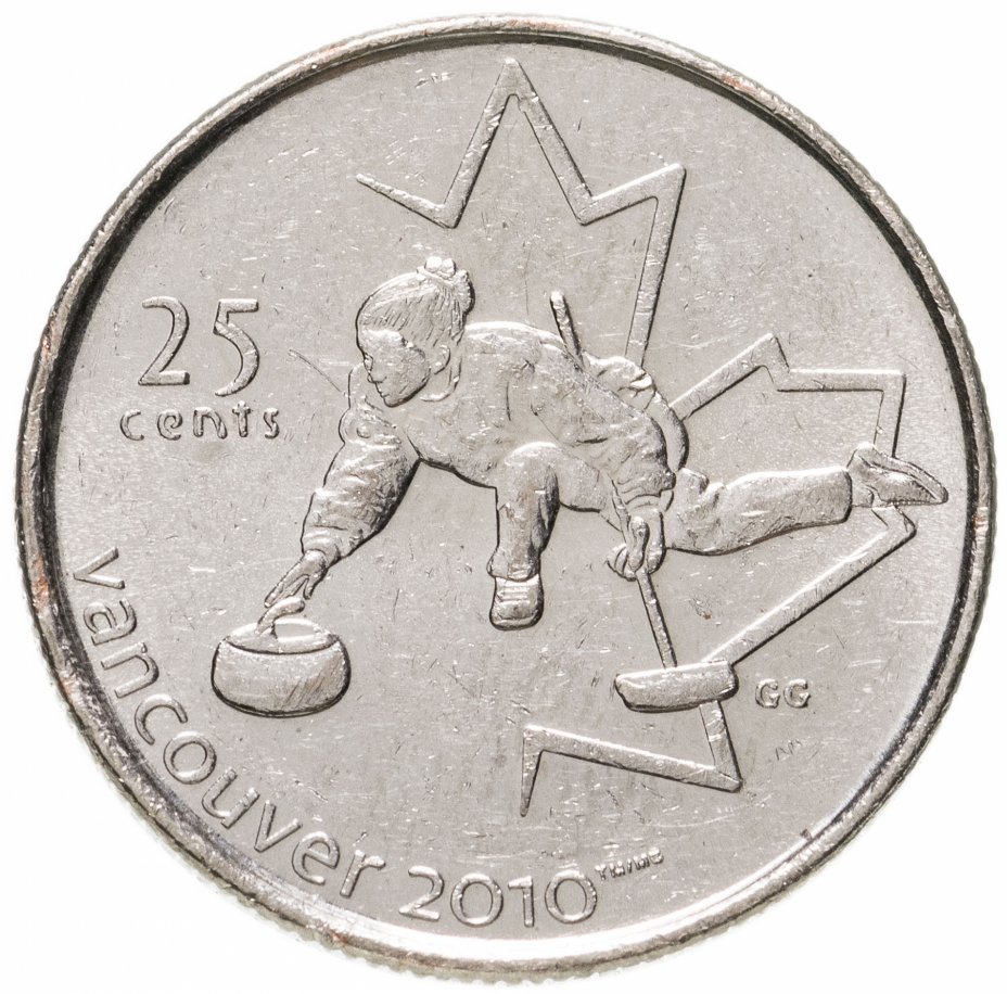 купить Канада 25 центов (cents) 2007 "XXI зимние Олимпийские Игры, Ванкувер 2010 - Кёрлинг"