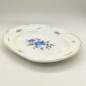 Купить Сервировочное блюдо овальной формы с цветочным декором, фаянс, роспись, золочение, Конаковский фаянсовый завод им. М.И. Калинина (ЗиК Конаково), СССР, 1957 г.