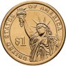 Купить США 1 доллар 2016 "40-й президент США - Рональд Рейган", знак монетного двора "D" - Денвер