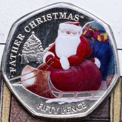 купить Британские территории в Индийском океане 50 центов 2020 «Дед мороз»