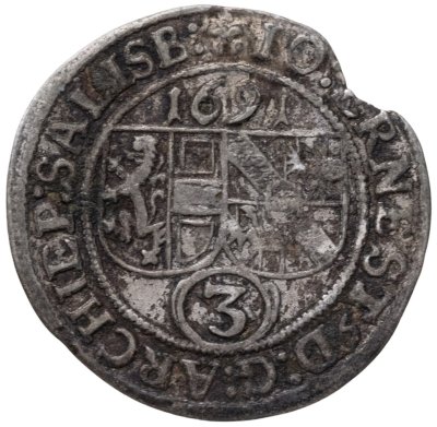 купить Австрия (Зальцбург) 3 крейцера 1691