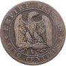 Купить Франция 5 сантимов 1856 А, император Наполеон III