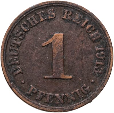 купить Германия 1 пфенниг 1913 F