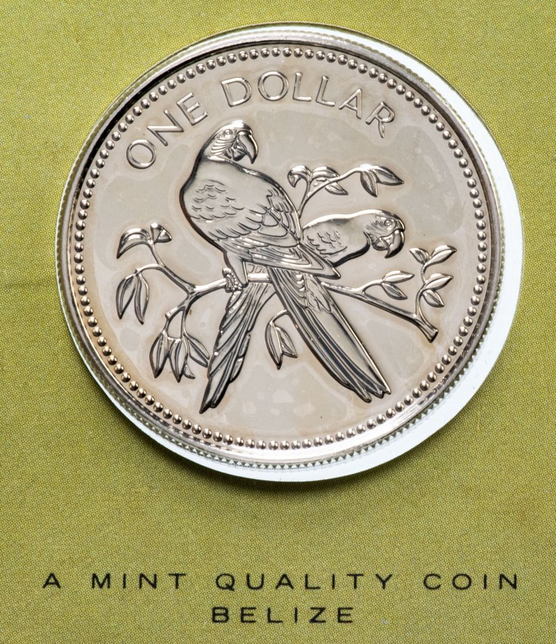 купить Серия "Птицы на монетах мира" - Белиз 1 доллар (dollar) 1980 (в буклете)