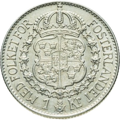 купить Швеция 1 крона 1929 Густав V