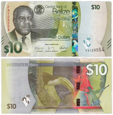купить Белиз 10 - долларов 2025 год P-W74