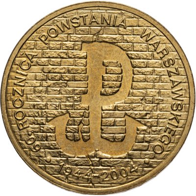 купить Польша 2 злотых 2004 "60-летие Варшавского восстания (60. rocznica powstania warszawskiego)"