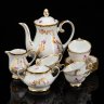 Купить Сервиз кофейный на 6 персон с ажурно-цветочным декором (15 предметов), фарфор, деколь, золочение, Reichenbach (Райхенбах), ГДР, 1968-1990 гг.