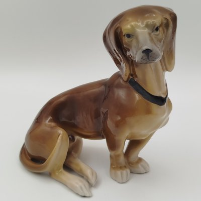 купить Статуэтка "Такса", фарфор, аэрография, Fasold & Stauch Bock Wallendorf, Германия, 1950-1972 гг.