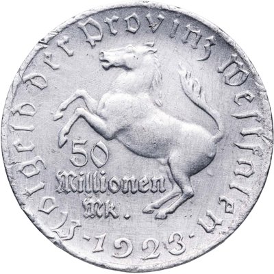 купить Германия, Вестфалия 50 миллионов марок 1923 "Генрих Фридрих Штейн" нотгельд