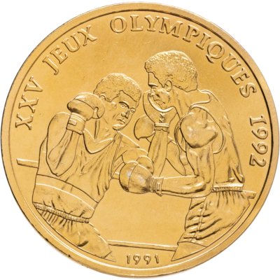 купить Конго 100 франков (francs) 1991 XXV Летние Олимпийские игры, Барселона 1992 - бокс