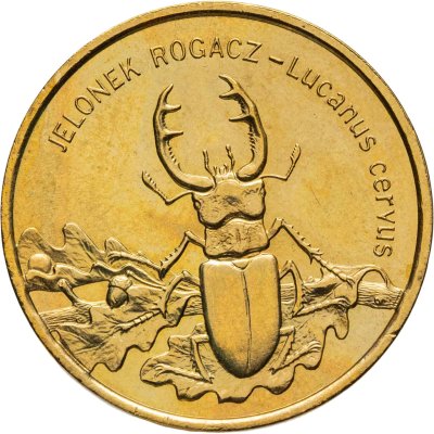 купить Польша 2 злотых (zlote) 1997 "Всемирная природа: Жук-олень"