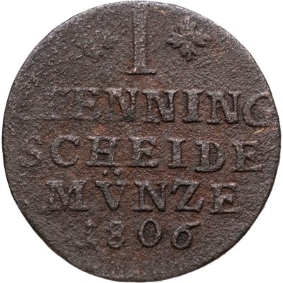 купить Брауншвейг-Вольфенбюттель 1 пфенниг 1806