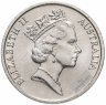Купить Австралия 10 центов 1985-1998 королева средних лет