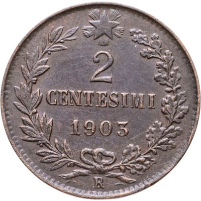купить Италия 2 чентезимо (centesimi) 1903