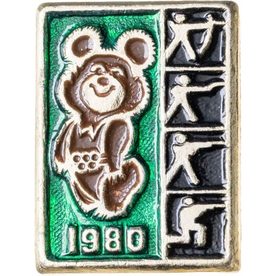 купить Значок с видами стрелковых соревнований на Играх XXII летней Олимпиады Москва-1980 (серия "Пиктограммы"), СССР, Всероссийское хоровое общество, 1980-е гг.