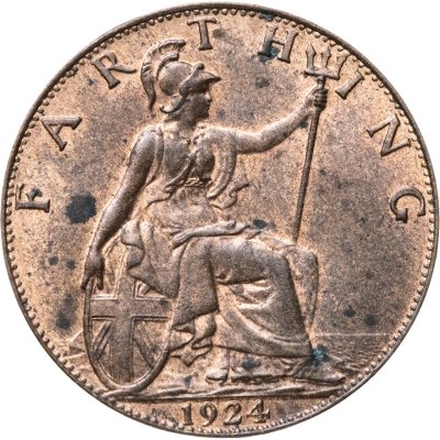 купить Великобритания 1 фартинг (farthing) 1924