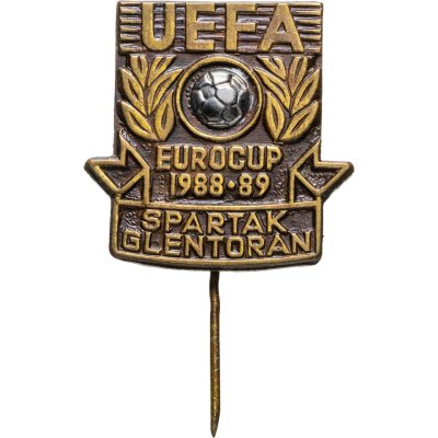 купить Сувенирный знак футбольного матча Кубка чемпионов сезона 1988/89 "Спартак (Москва)" - "Гленторан (Белфаст)" 7 сентября 1988 г., СССР, 1980-е гг.