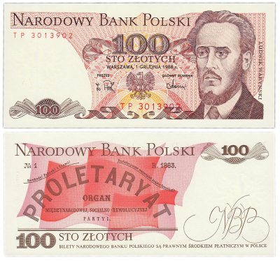 купить Польша 100 злотых 1988 год