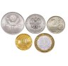 Купить Набор из 5 монет 1981 - 2021 "Годовщина первого полета человека в космос - гражданина СССР Ю. А. Гагарина"