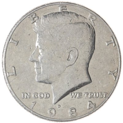 купить США 50 центов (1/2 доллара, half dollar) 1984 D Kennedy Half Dollar (Кеннеди) знак монетного двора "D" - Денвер